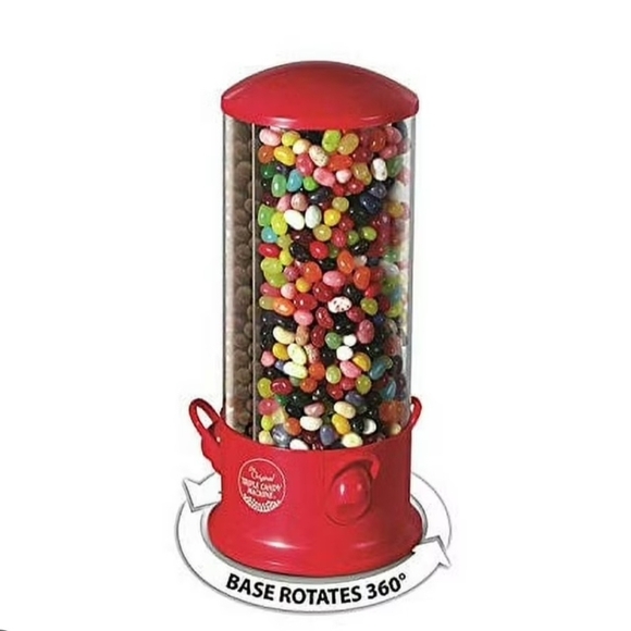 Candy Dispenser Handy Gourmet Red New In Box 3 Sections 360° Rotation - Picture 2 of 13